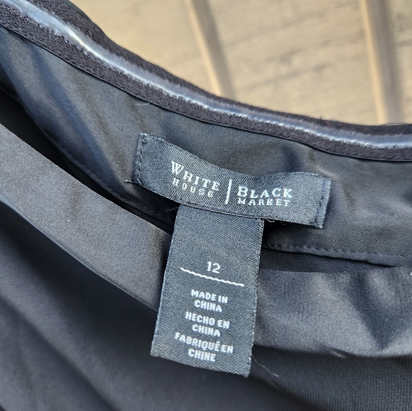 White House Black Market Midnight Blue One Shoulder Dress - Picture 2 of 4